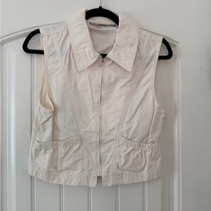 Zara Cream Zip-Up Vest